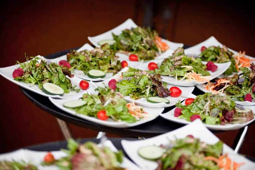 vibrant salads being served for a healthy appetizer