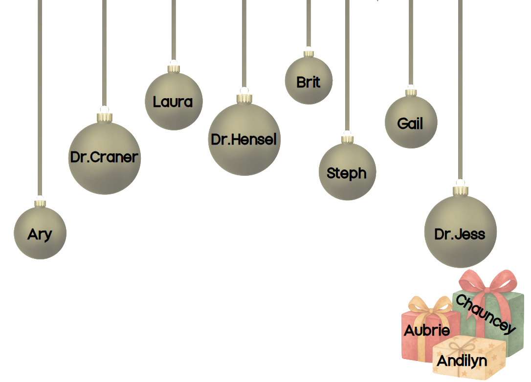 December Office Monthly Newsletter ball gift bg